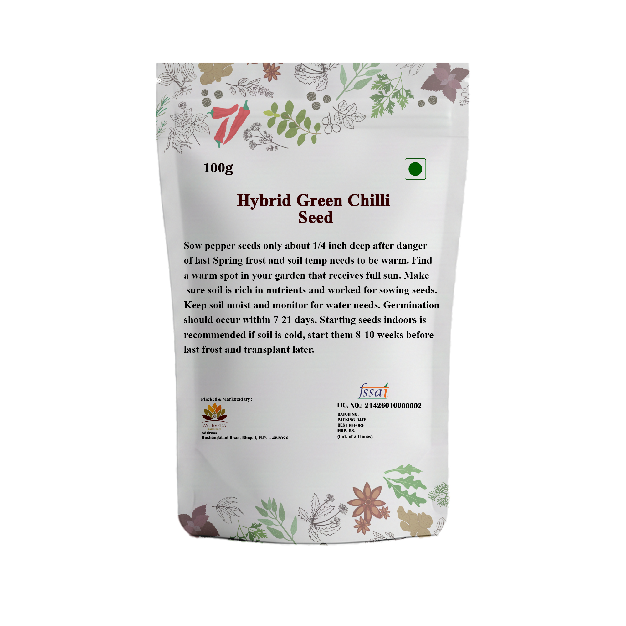 Hybrid Green Chilli Seeds 100g (Pack of 4) – High Yield & Fast Growing Variety - Image 2