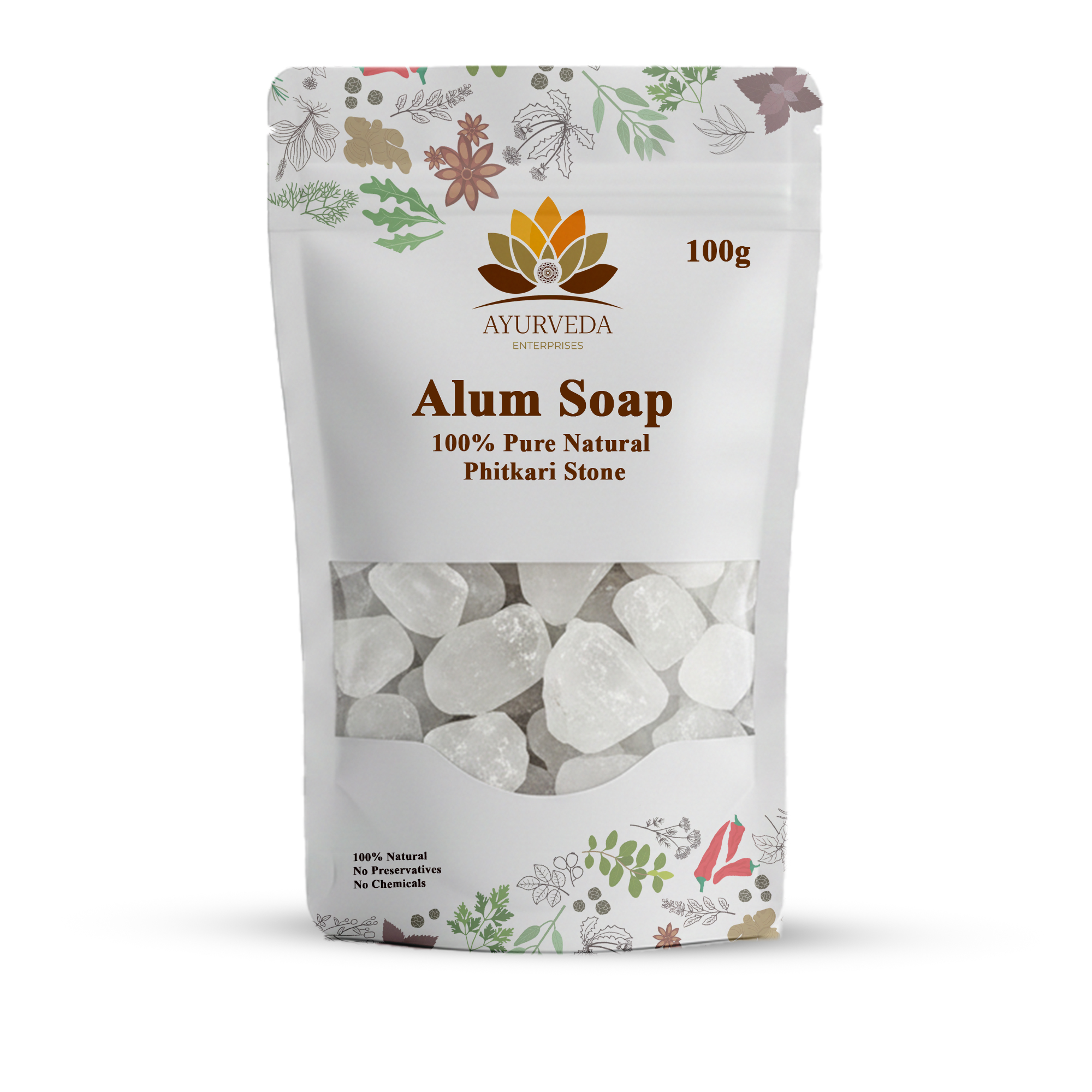 Alum Soap / After Shave Alum Bar (Phitkari Stone) 100g