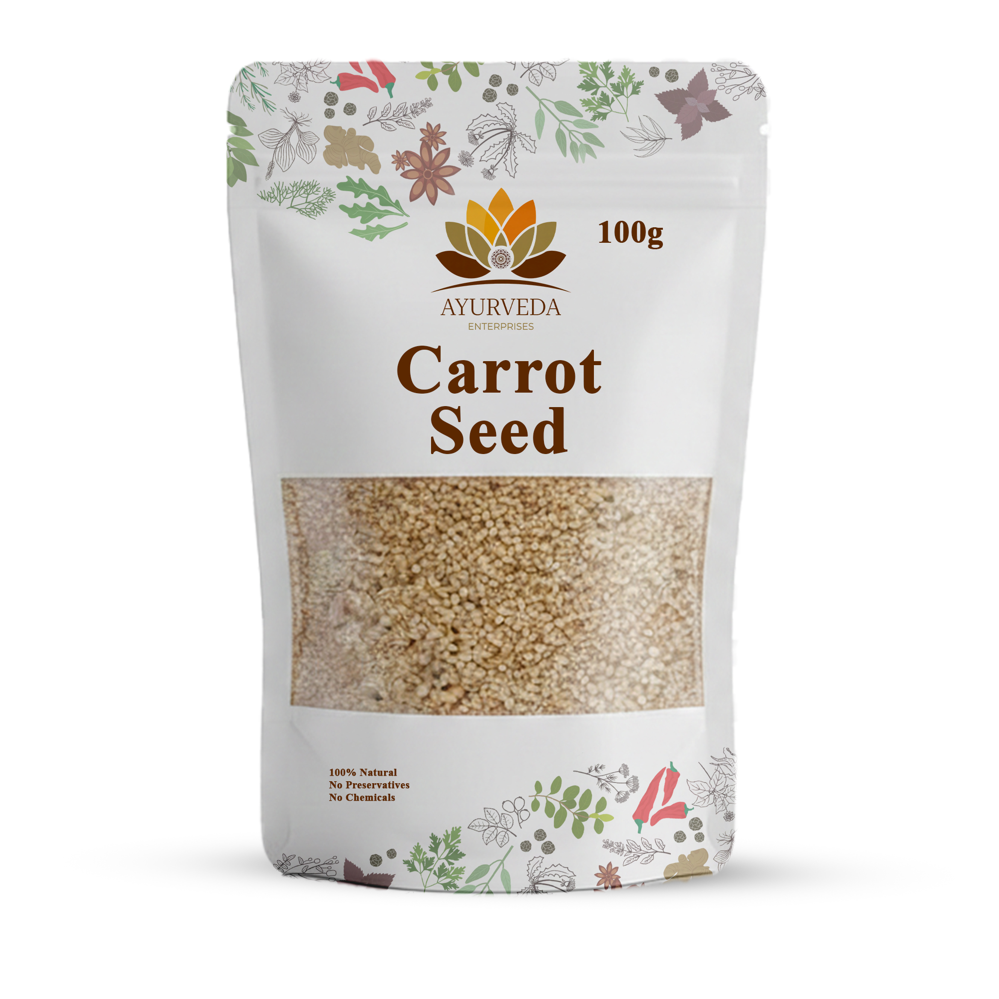 Carrot Seed 100g – Natural Seeds (Pack of 5)