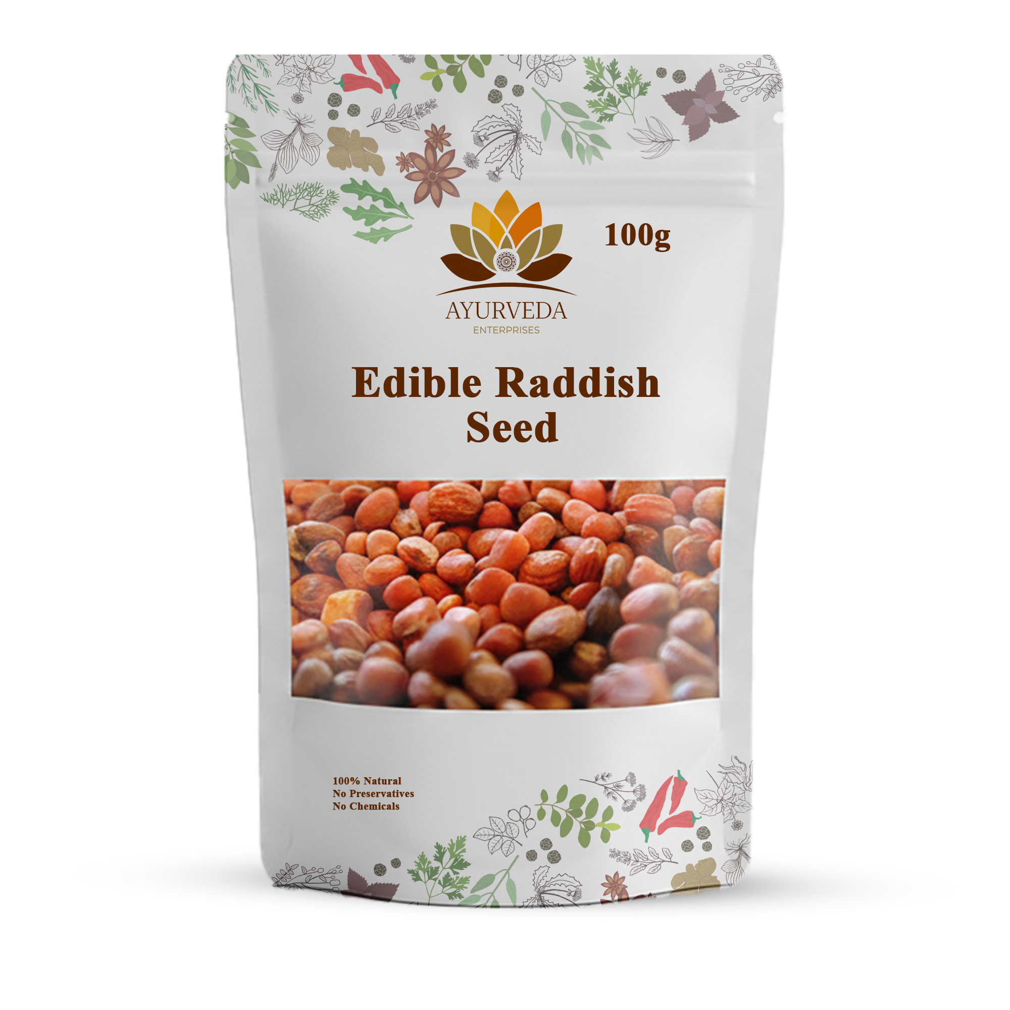 Edible Radish Seeds 100g (Pack of 2) are high-quality, naturally dried seeds suitable for culinary and sprouting purposes. Carefully cleaned and hygienically packed, they offer authentic flavor and freshness for everyday use.