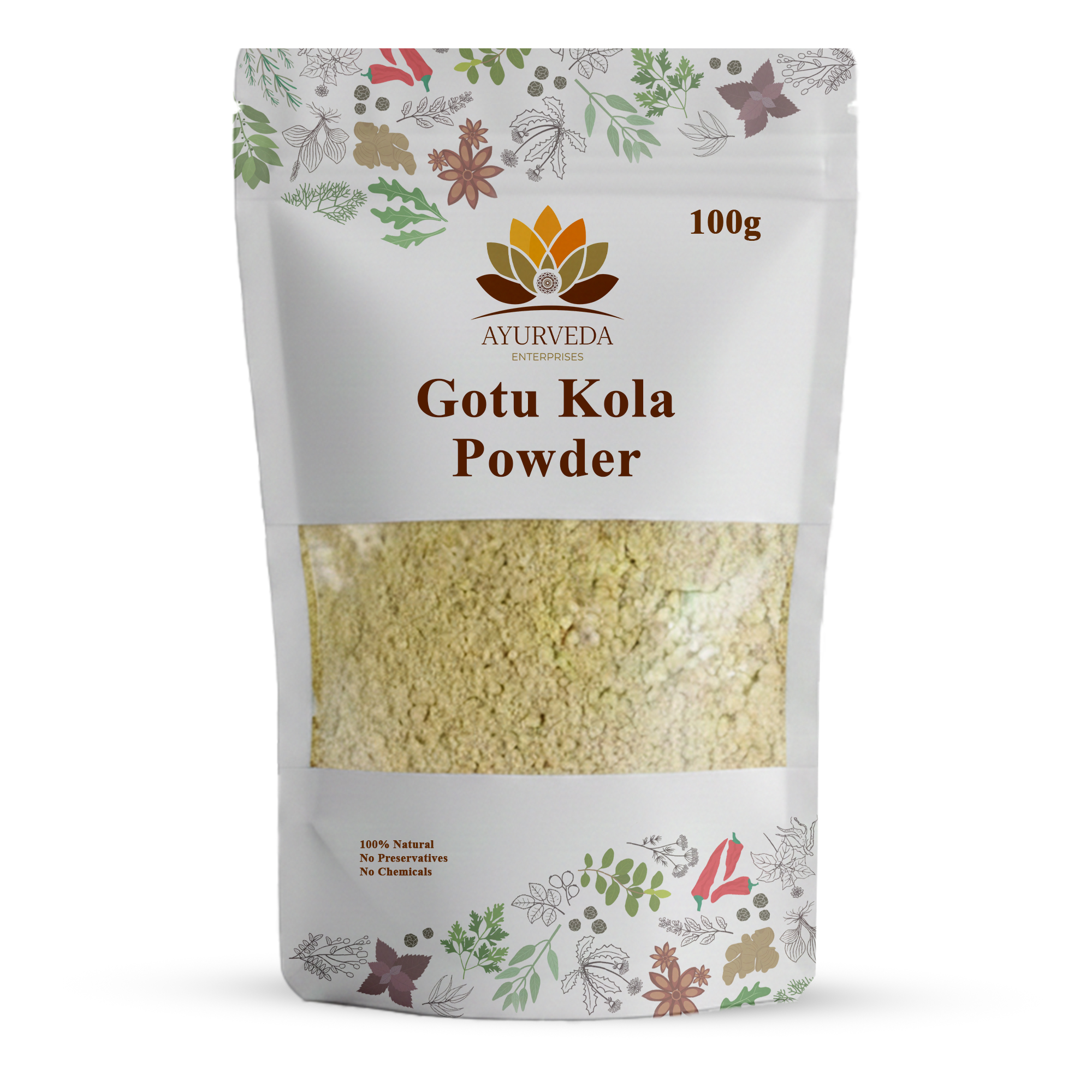 Gotu Kola Powder 100g (Pack of 3) is made from carefully selected and naturally processed leaves, finely ground to maintain purity and quality. Traditionally used in herbal formulations, it is hygienically packed to preserve freshness and suitable for regular wellness applications.
