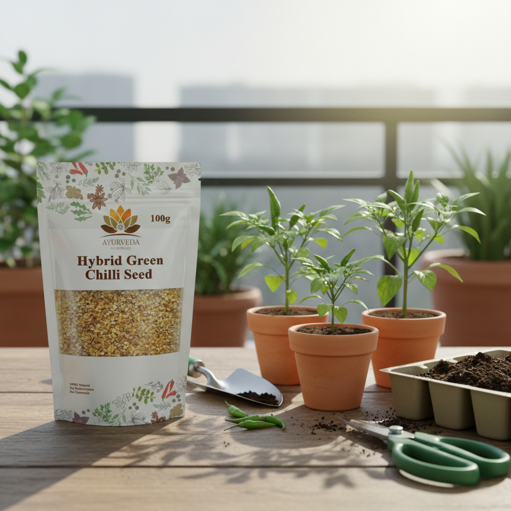 Hybrid Green Chilli Seeds 100g (Pack of 4) – High Yield & Fast Growing Variety - Image 5